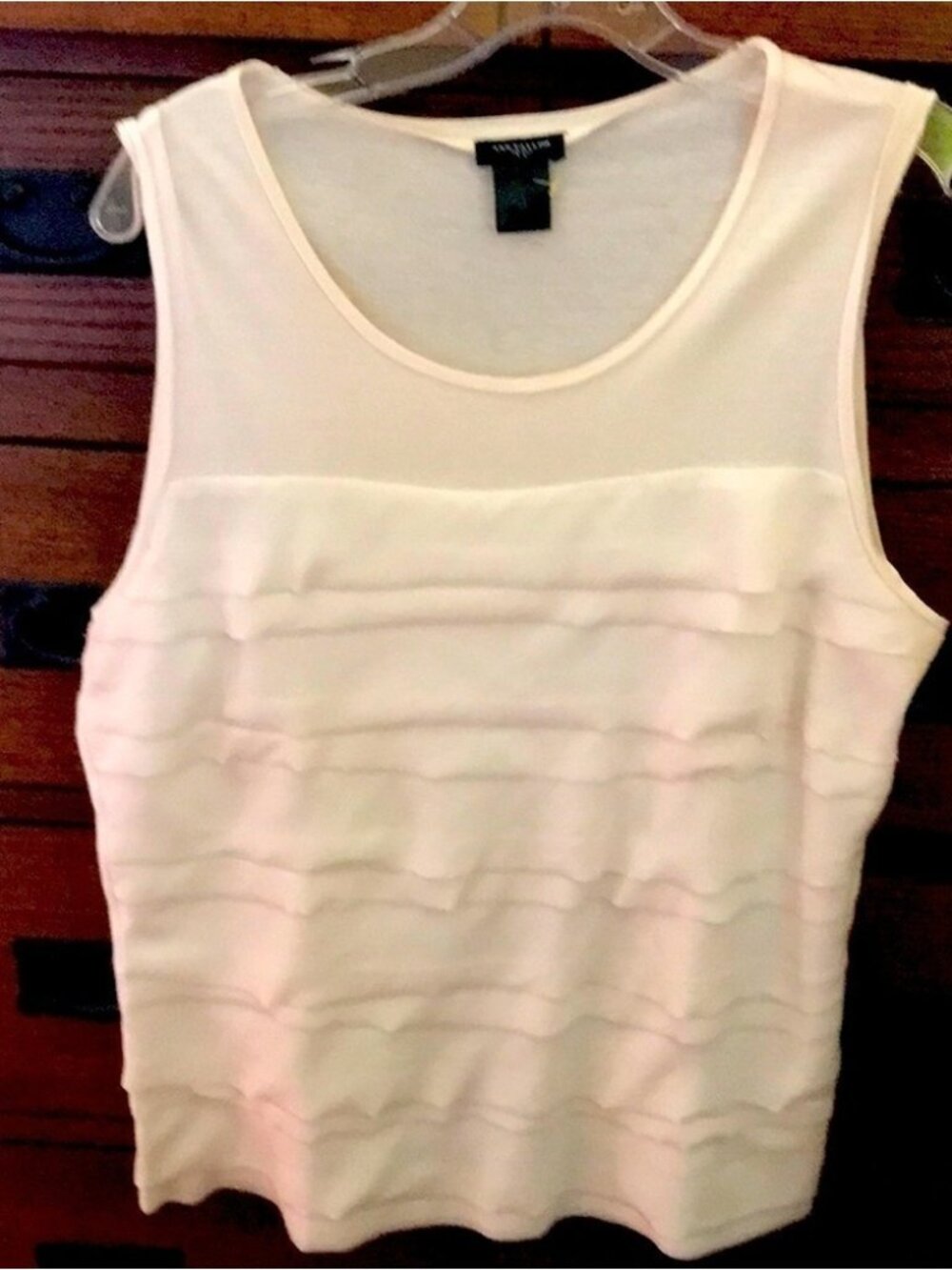 White Sheer layered Ruffle front Spring Summer
